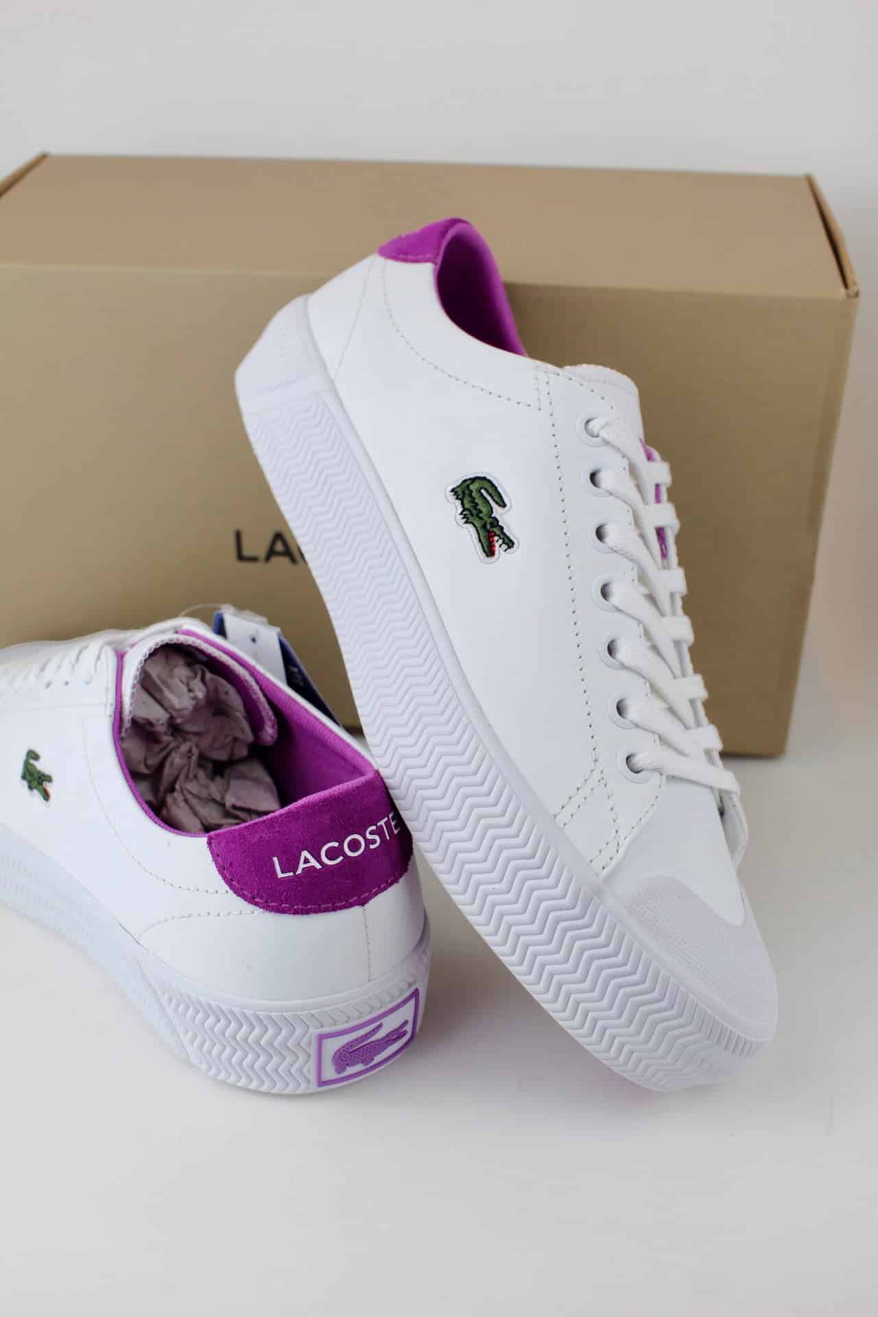 Tênis Lacoste Feminino Gripshot-Branco e Roxo