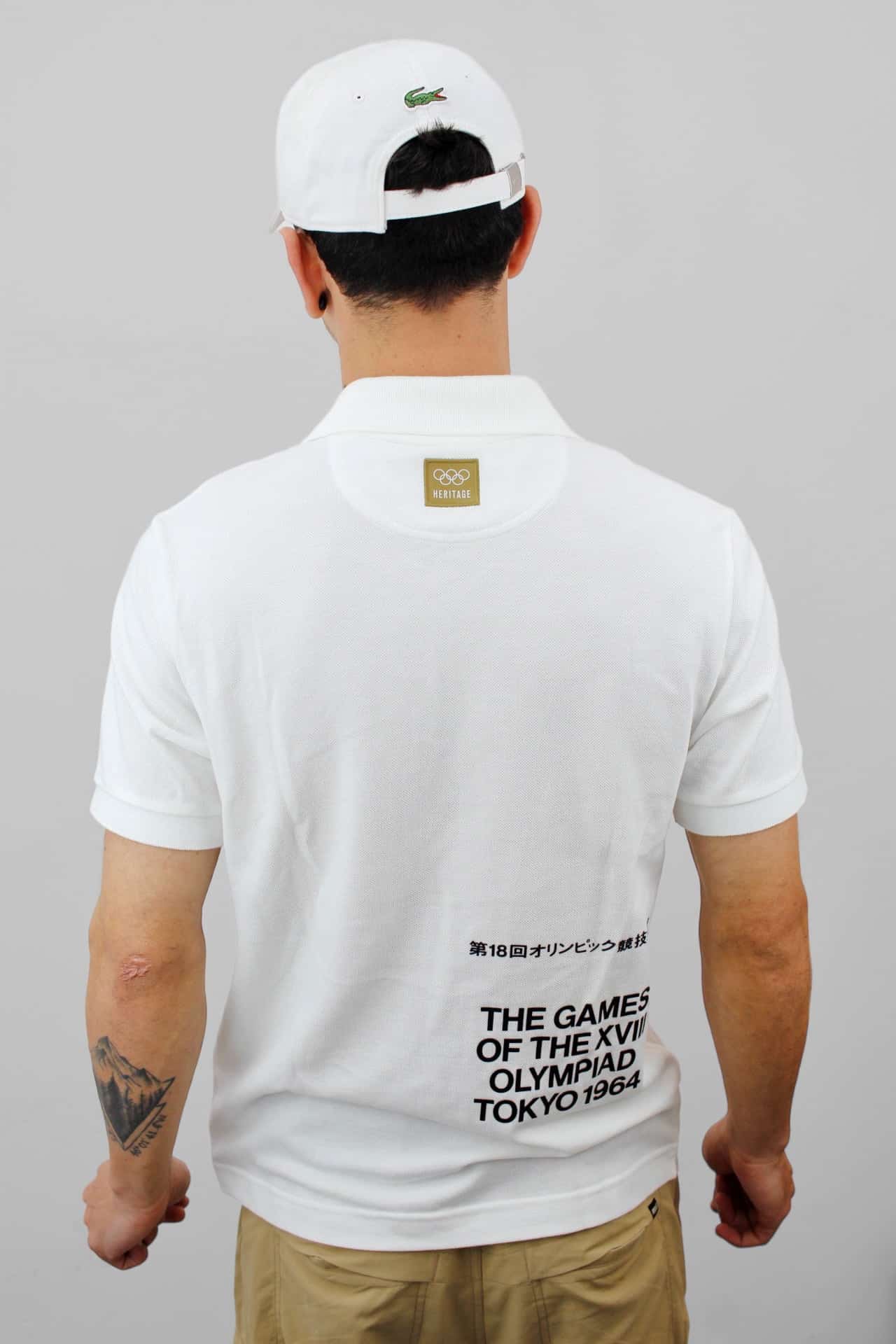 Polo Lacoste Sport Heritage Olímpiadas Tokyo Masculina-Branca