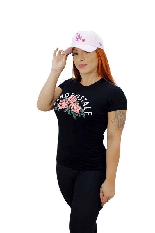 Camiseta Feminina Aeropostale-Preta-Florida