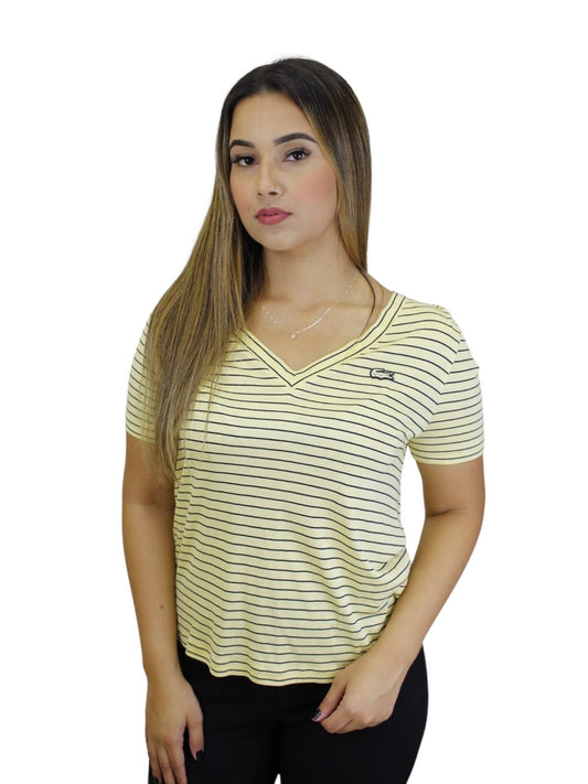 Camiseta Lacoste Feminina-Amarela