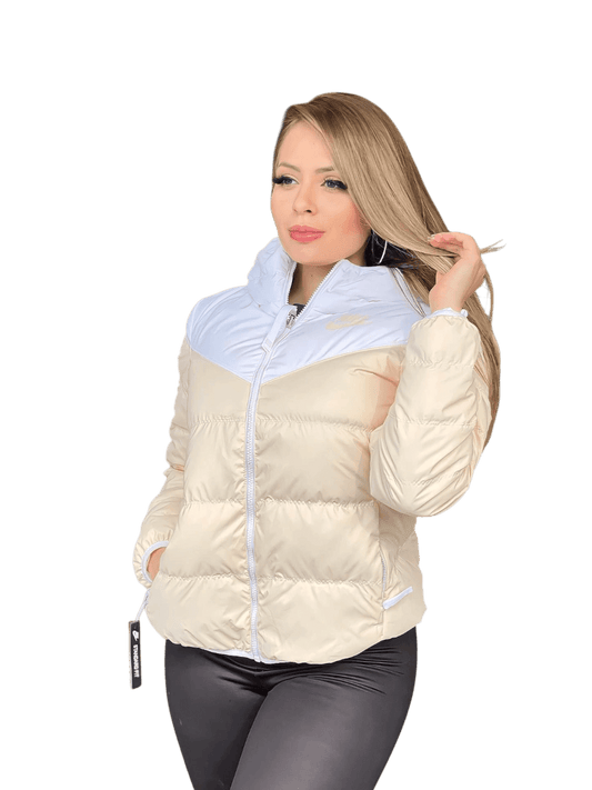 Jaqueta Nike Feminina Dupla face- Bobojaco -Bege