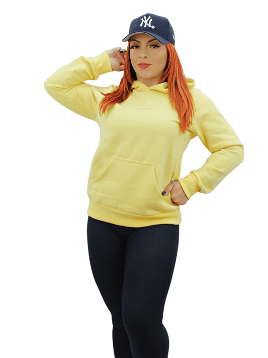 Moletom Feminino Canguru Tricats-Amarelo