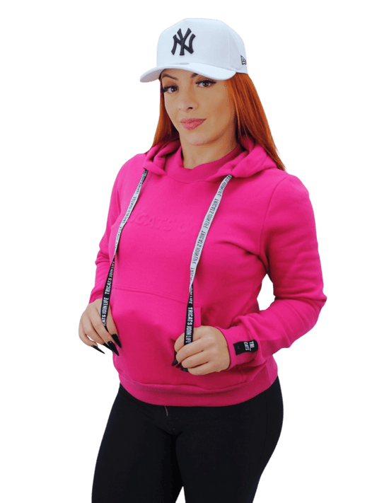 Moletom Feminino Canguru Tricats-Rosa