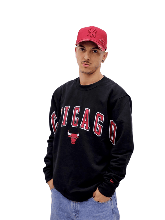 Moletom Masculino New Era Chicago Bulls-Preto