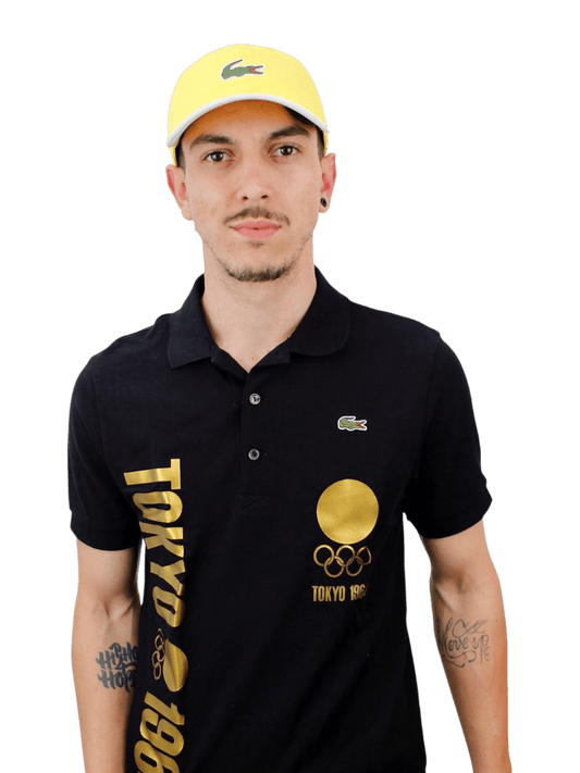 Polo Lacoste Olímpiadas Tokyo Masculina-Preta