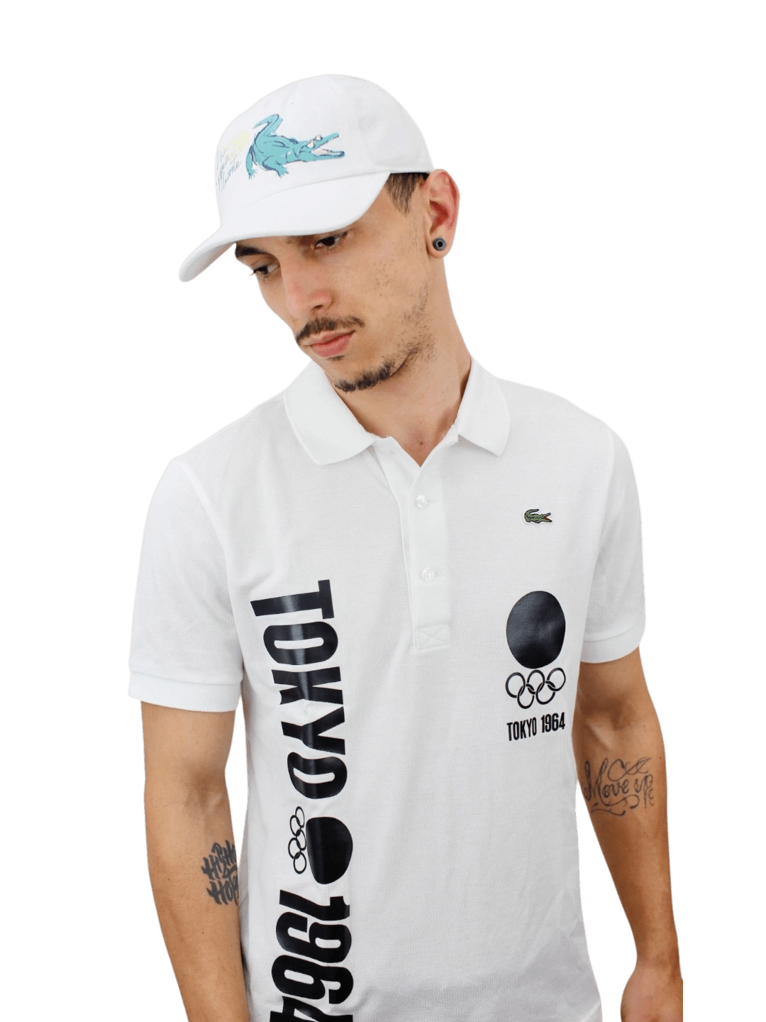 Polo Lacoste Sport Heritage Olímpiadas Tokyo Masculina-Branca