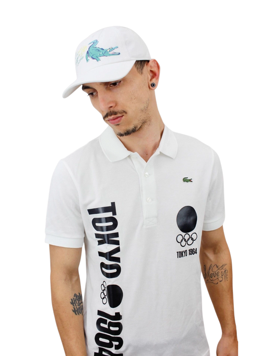 Polo Lacoste Sport Heritage Olímpiadas Tokyo Masculina-Branca