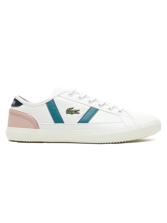Tênis Lacoste Feminino Sideline Em Couro-Branco