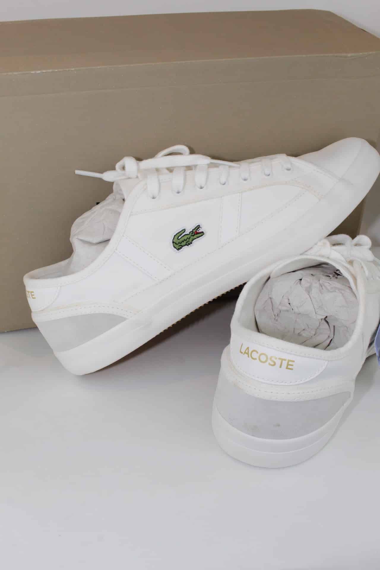 Tênis Lacoste Masculino Sideline-Bege